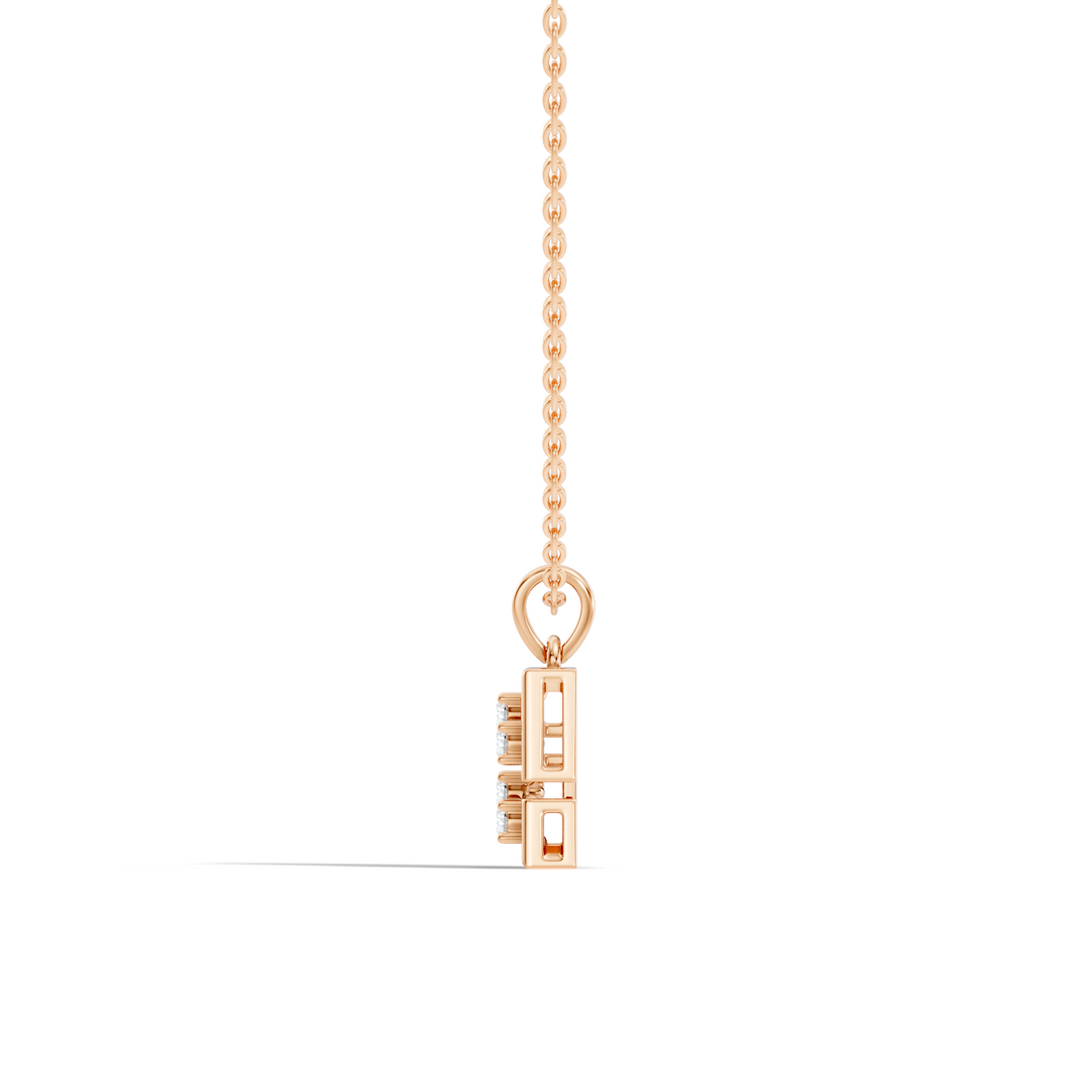 Geometric Framed Initial "Z" / Constellation Diamond Pendant