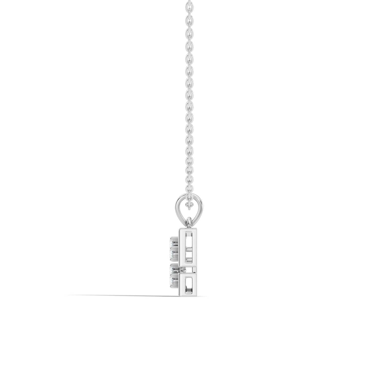 Geometric Framed Initial "Z" / Constellation Diamond Pendant