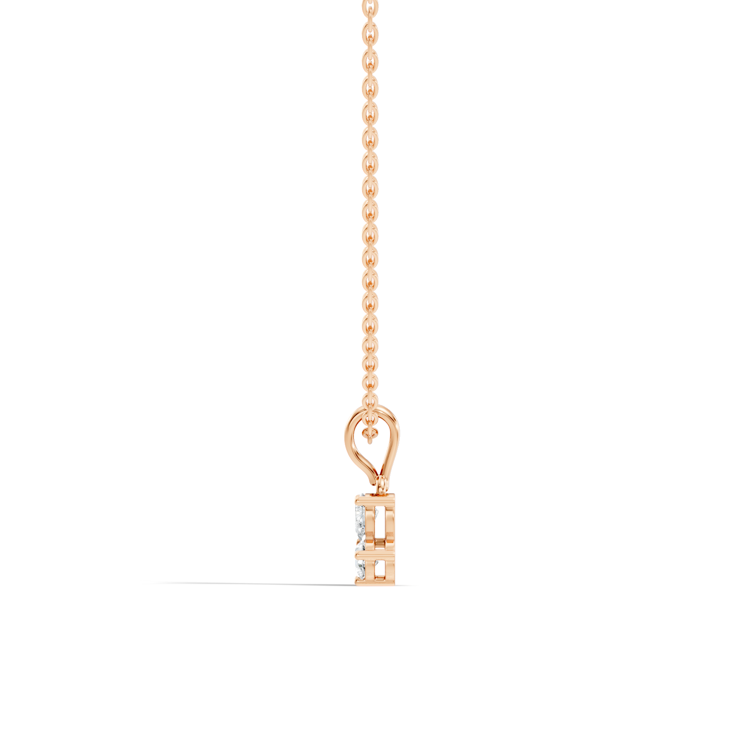 Three-Stone Pear Diamond Trefoil Pendant