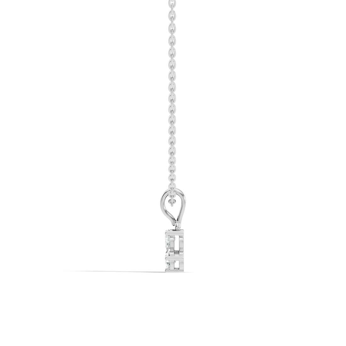 Three-Stone Pear Diamond Trefoil Pendant
