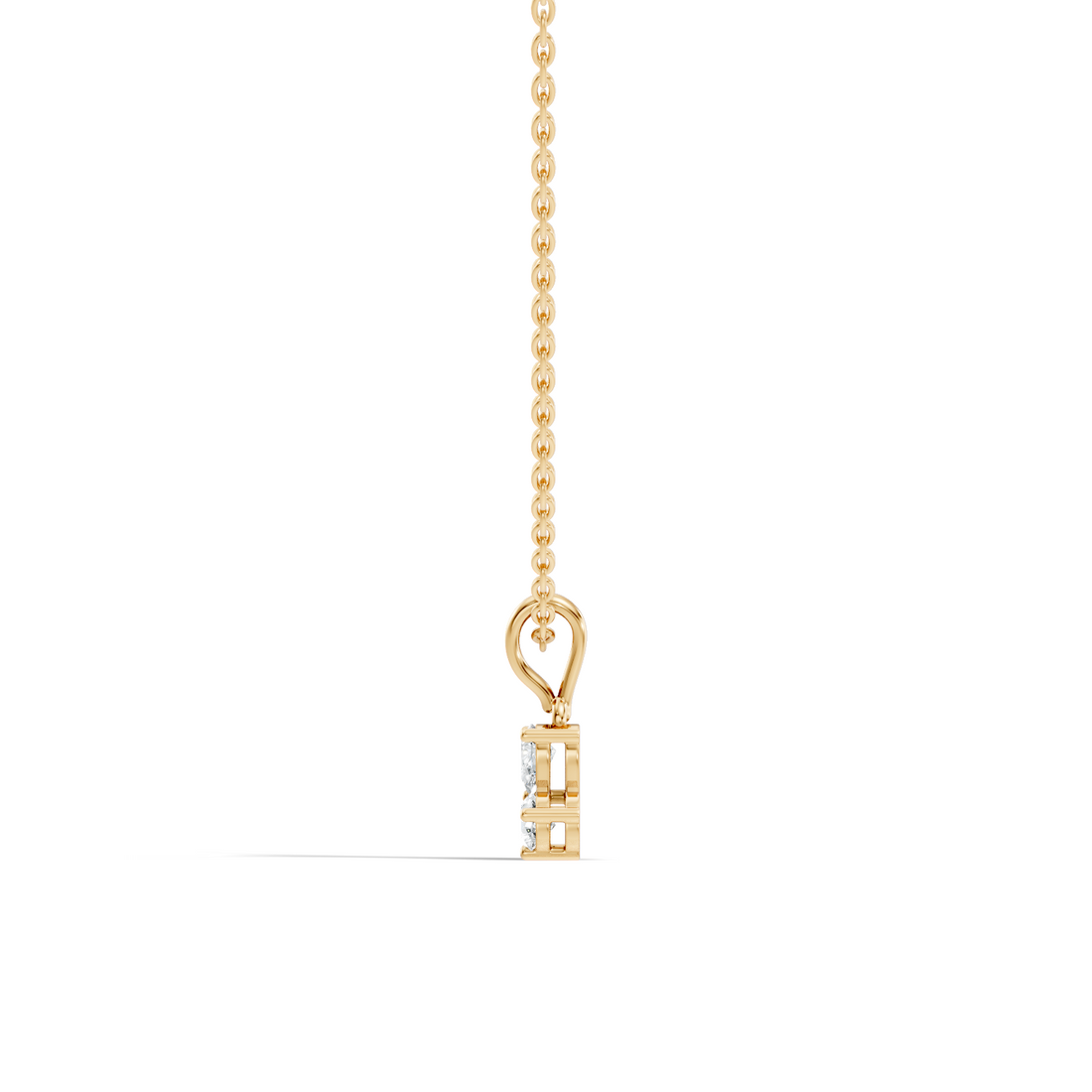 Three-Stone Pear Diamond Trefoil Pendant