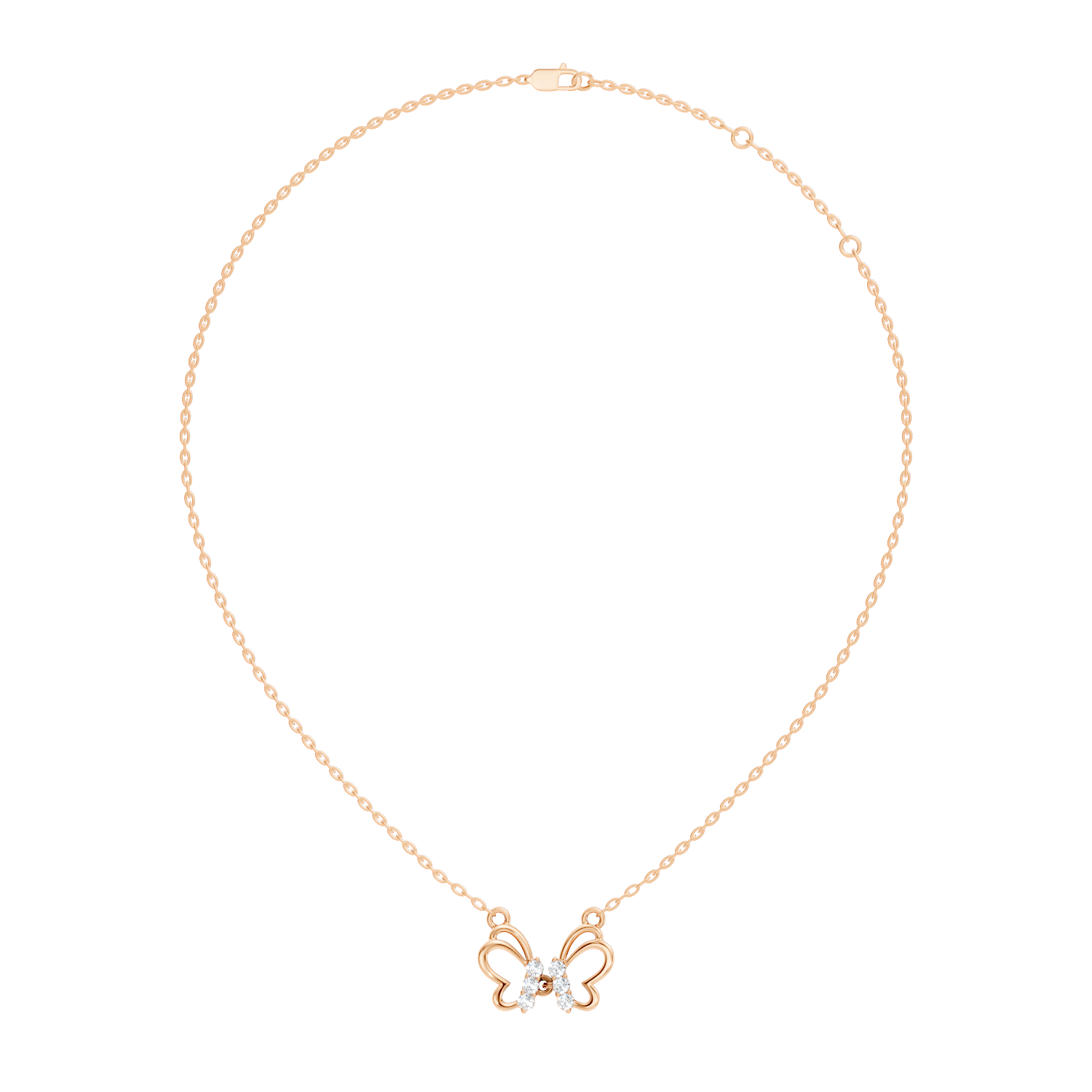 Butterfly Diamond Station Pendant