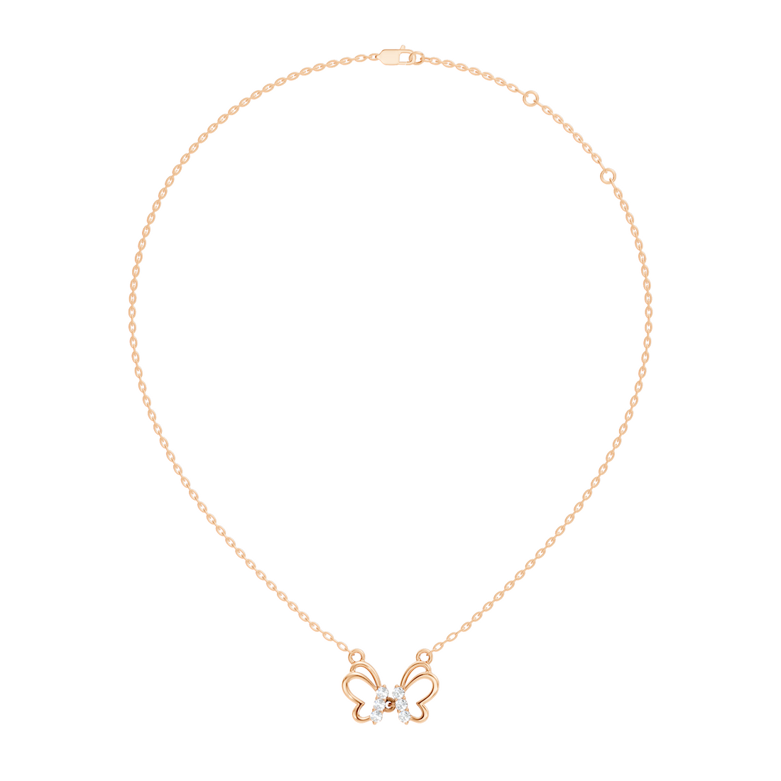 Butterfly Diamond Station Pendant