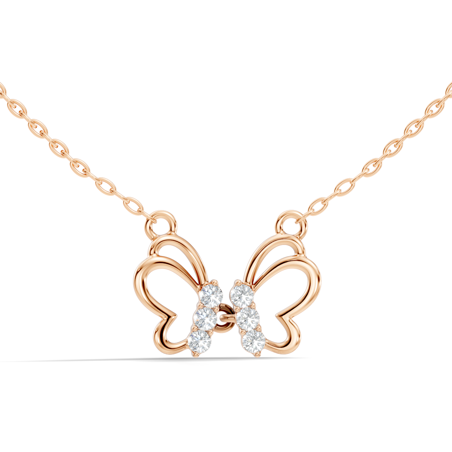 Butterfly Diamond Station Pendant