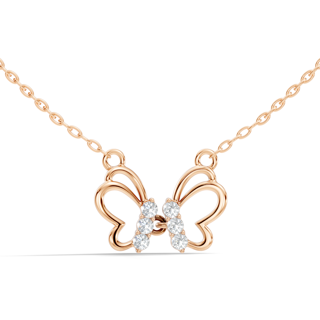 Butterfly Diamond Station Pendant