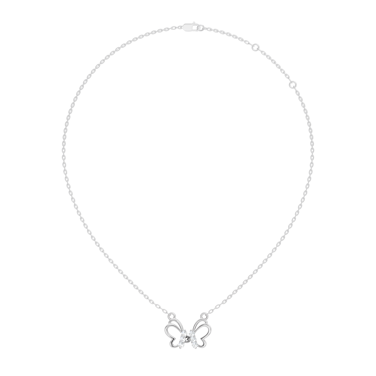 Butterfly Diamond Station Pendant