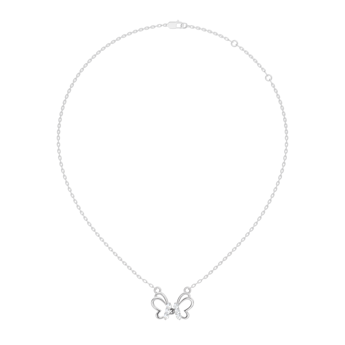 Butterfly Diamond Station Pendant