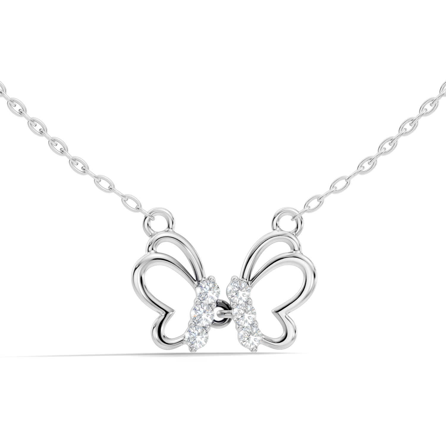 Butterfly Diamond Station Pendant