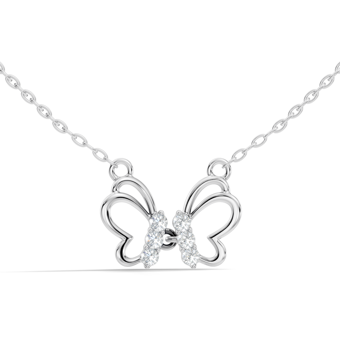 Butterfly Diamond Station Pendant