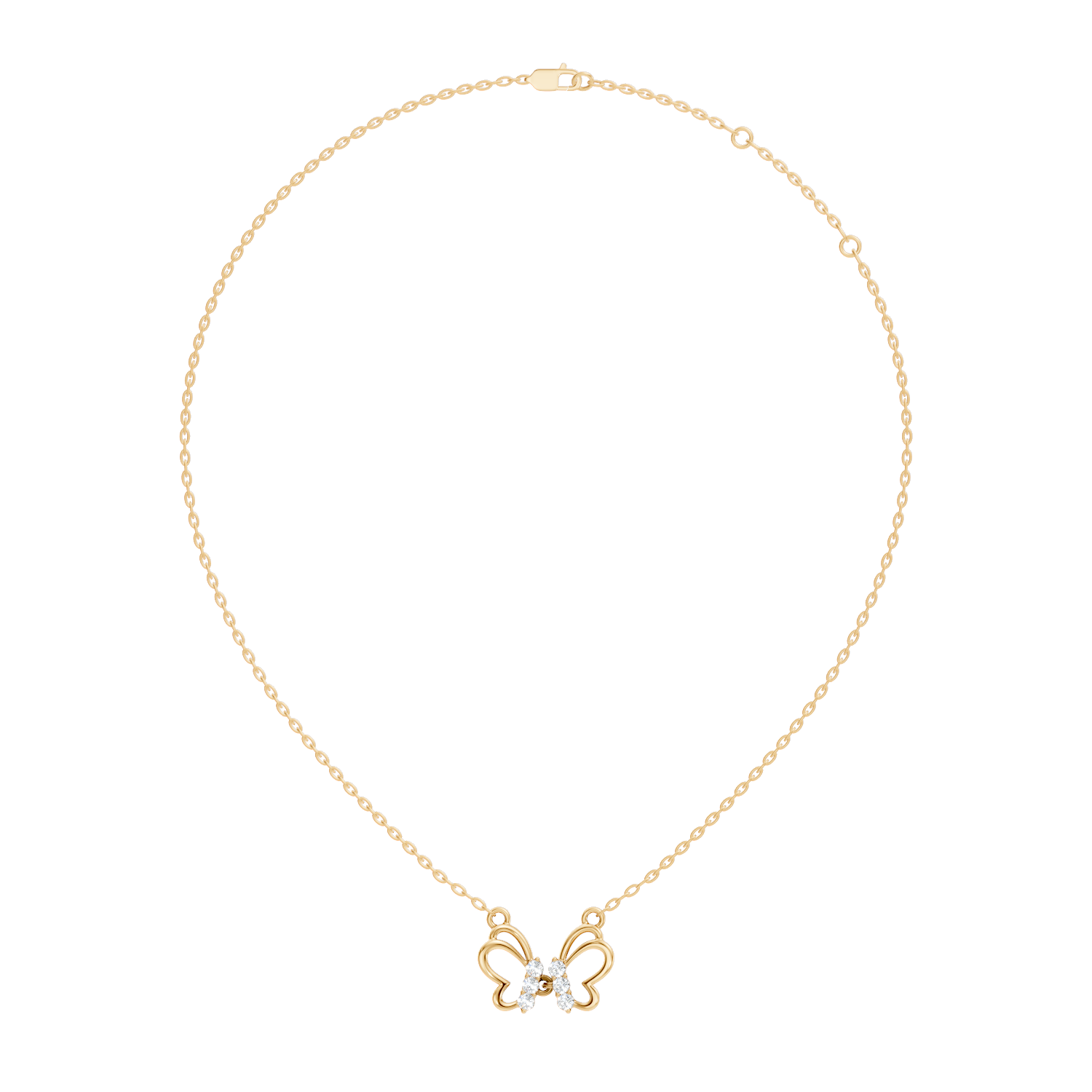 Butterfly Diamond Station Pendant