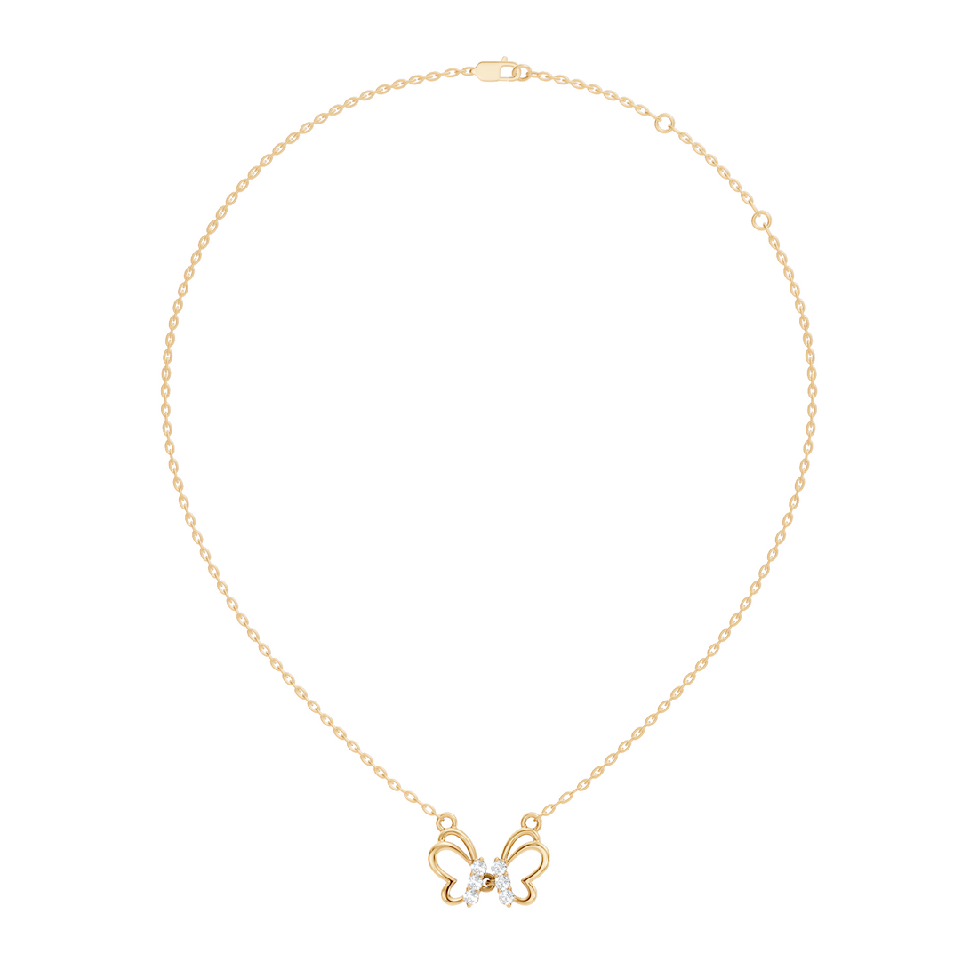 Butterfly Diamond Station Pendant