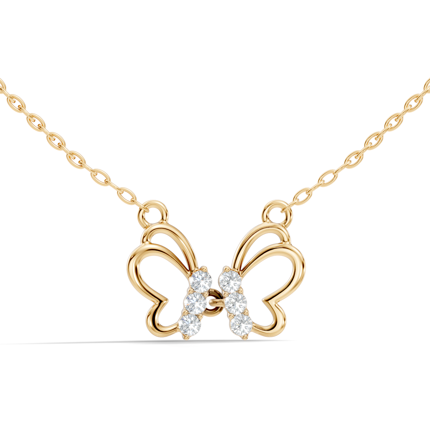 Butterfly Diamond Station Pendant