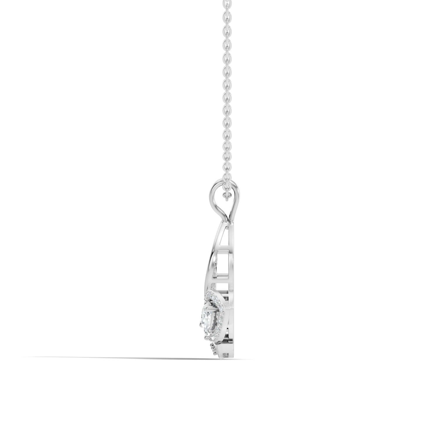 Butterfly Filigree Marquise & Round Diamond Pendant