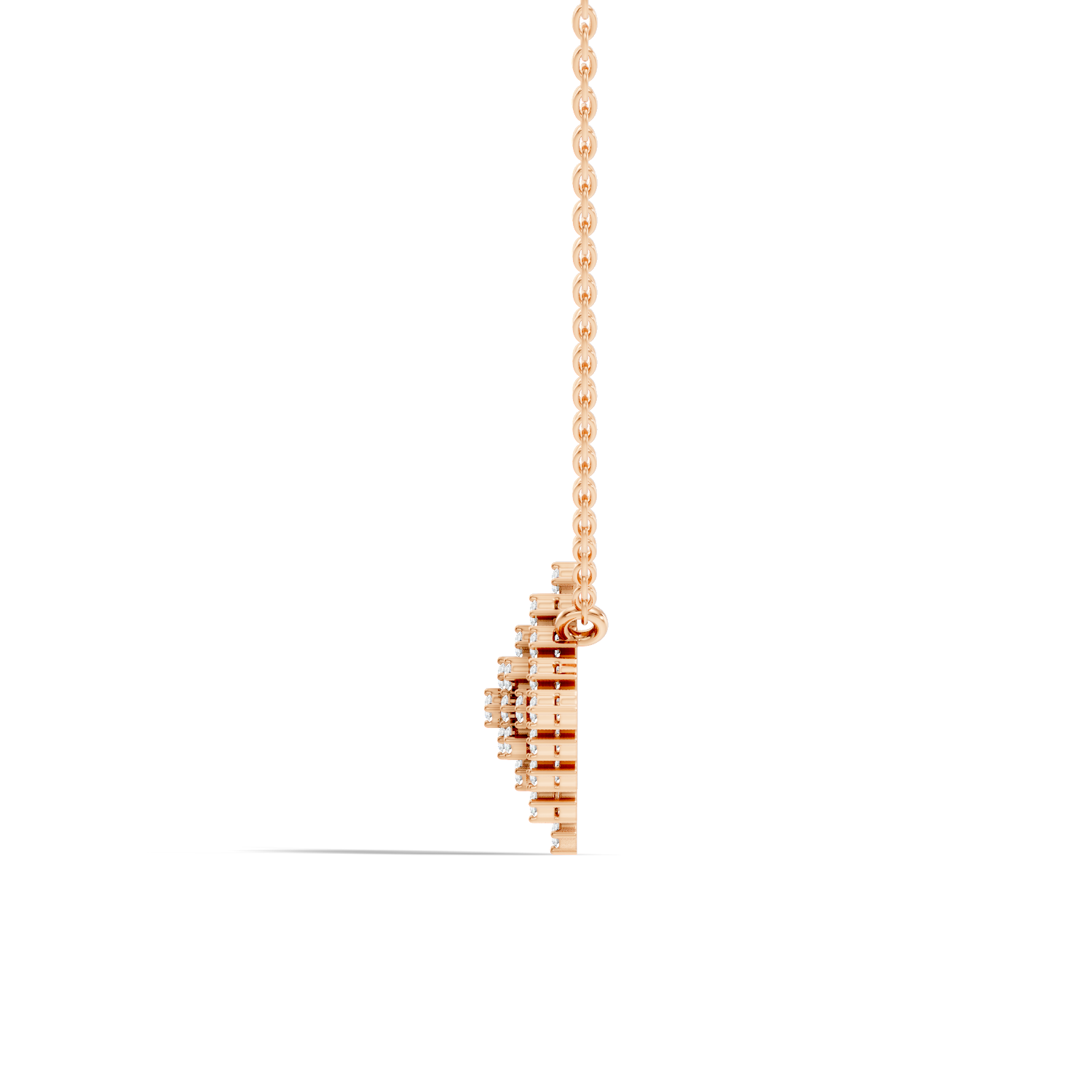 Diamond Geometric Rhombus Cluster Pendant