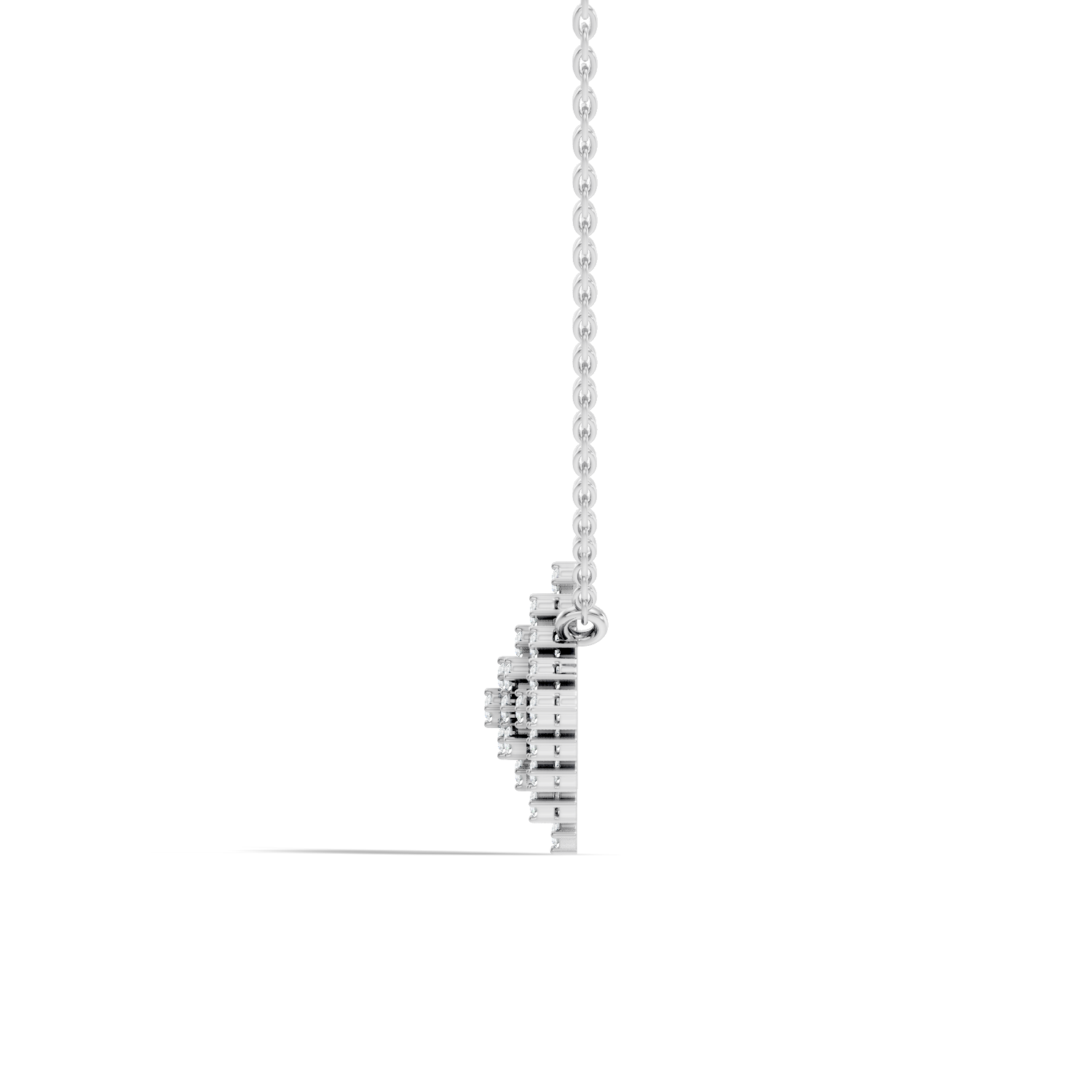 Diamond Geometric Rhombus Cluster Pendant