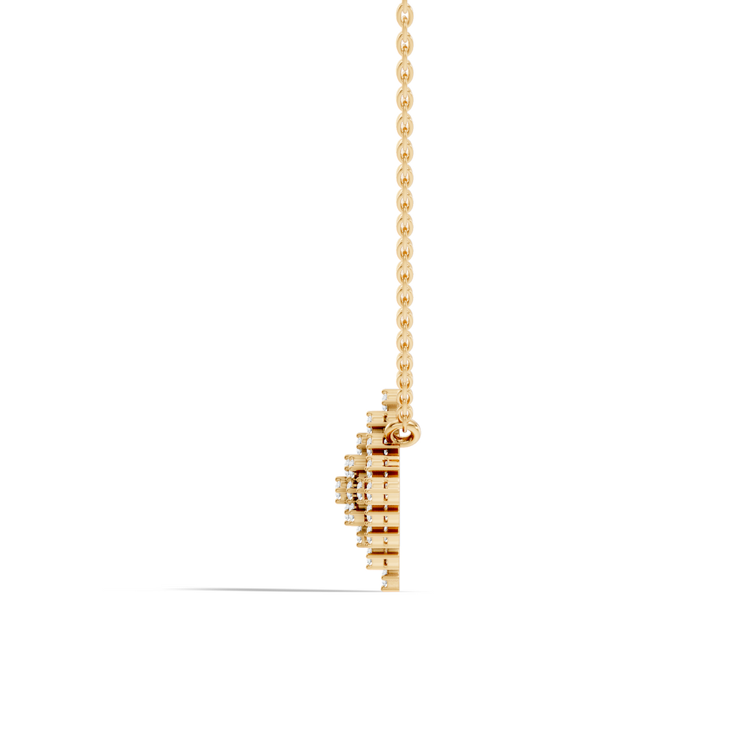 Diamond Geometric Rhombus Cluster Pendant