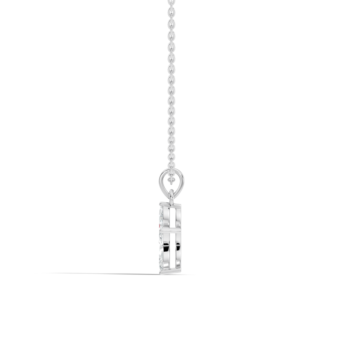 5-Petal Marquise Diamond Flower Cluster Pendant