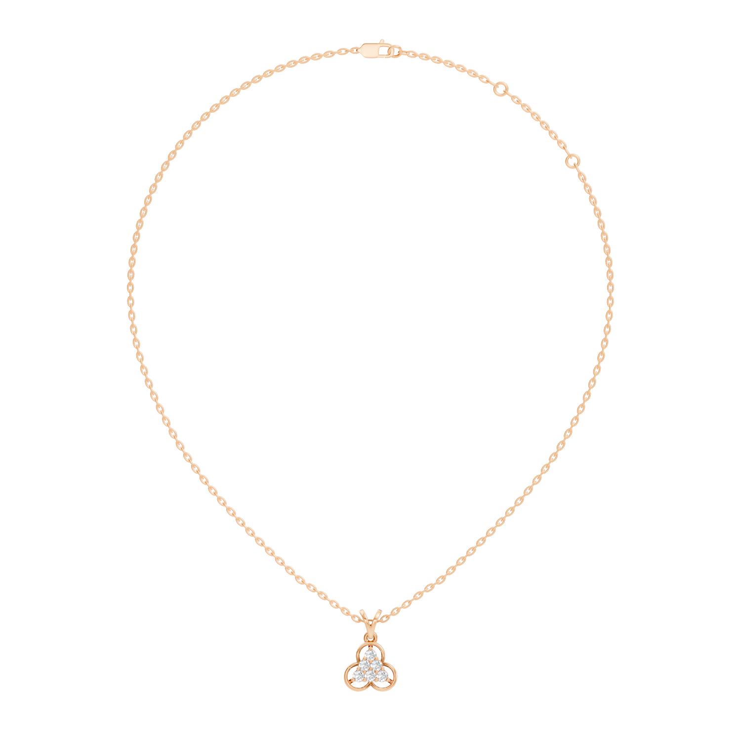 Triquetra Clover Diamond Cluster Pendant