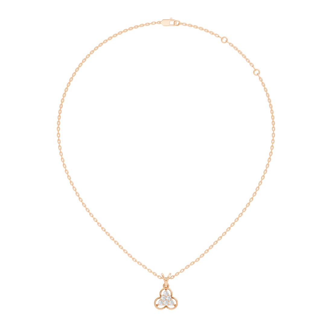 Triquetra Clover Diamond Cluster Pendant