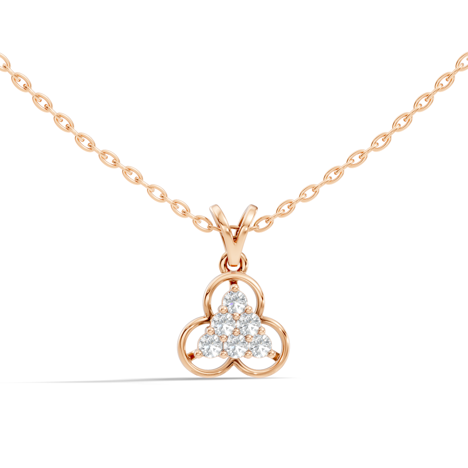 Triquetra Clover Diamond Cluster Pendant