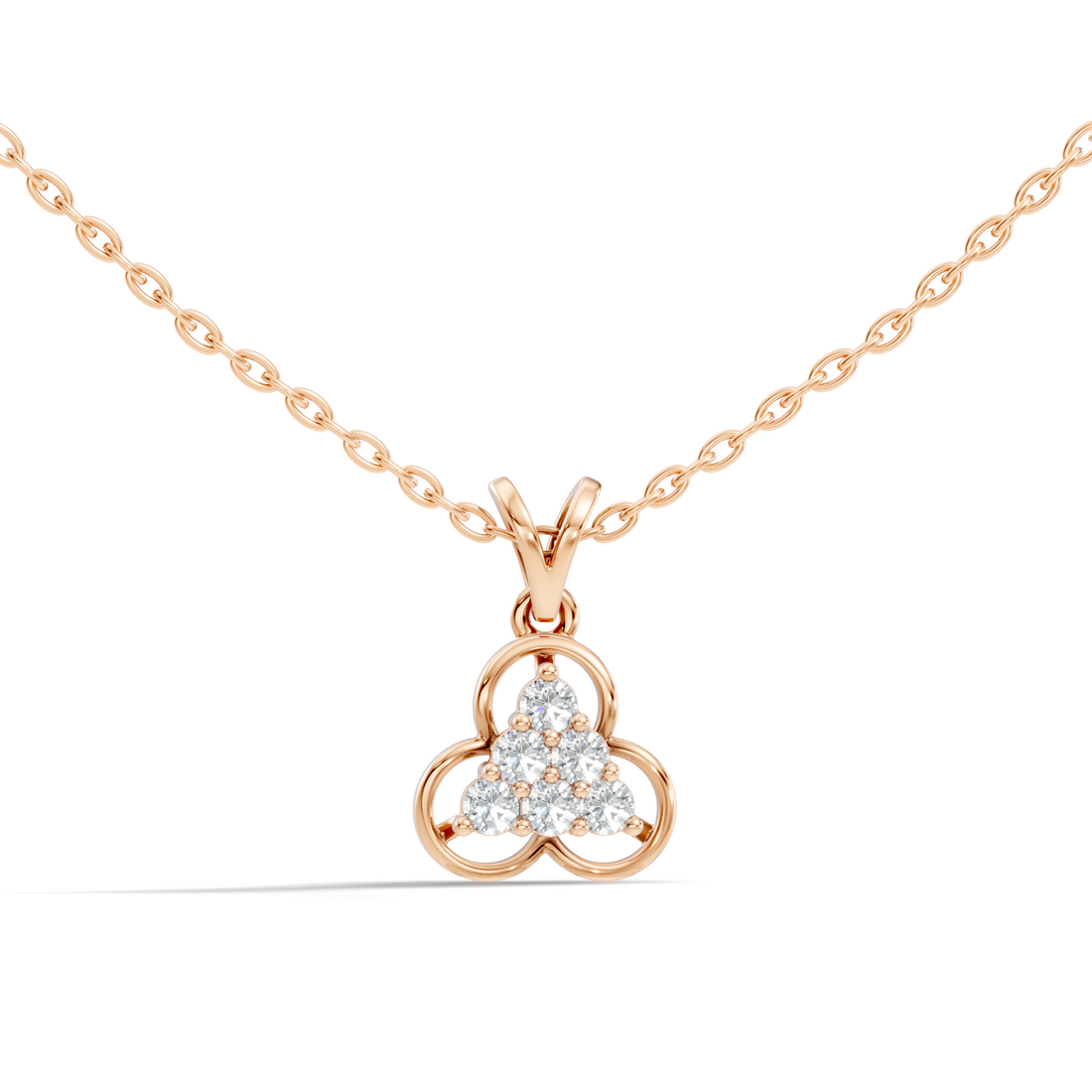 Triquetra Clover Diamond Cluster Pendant