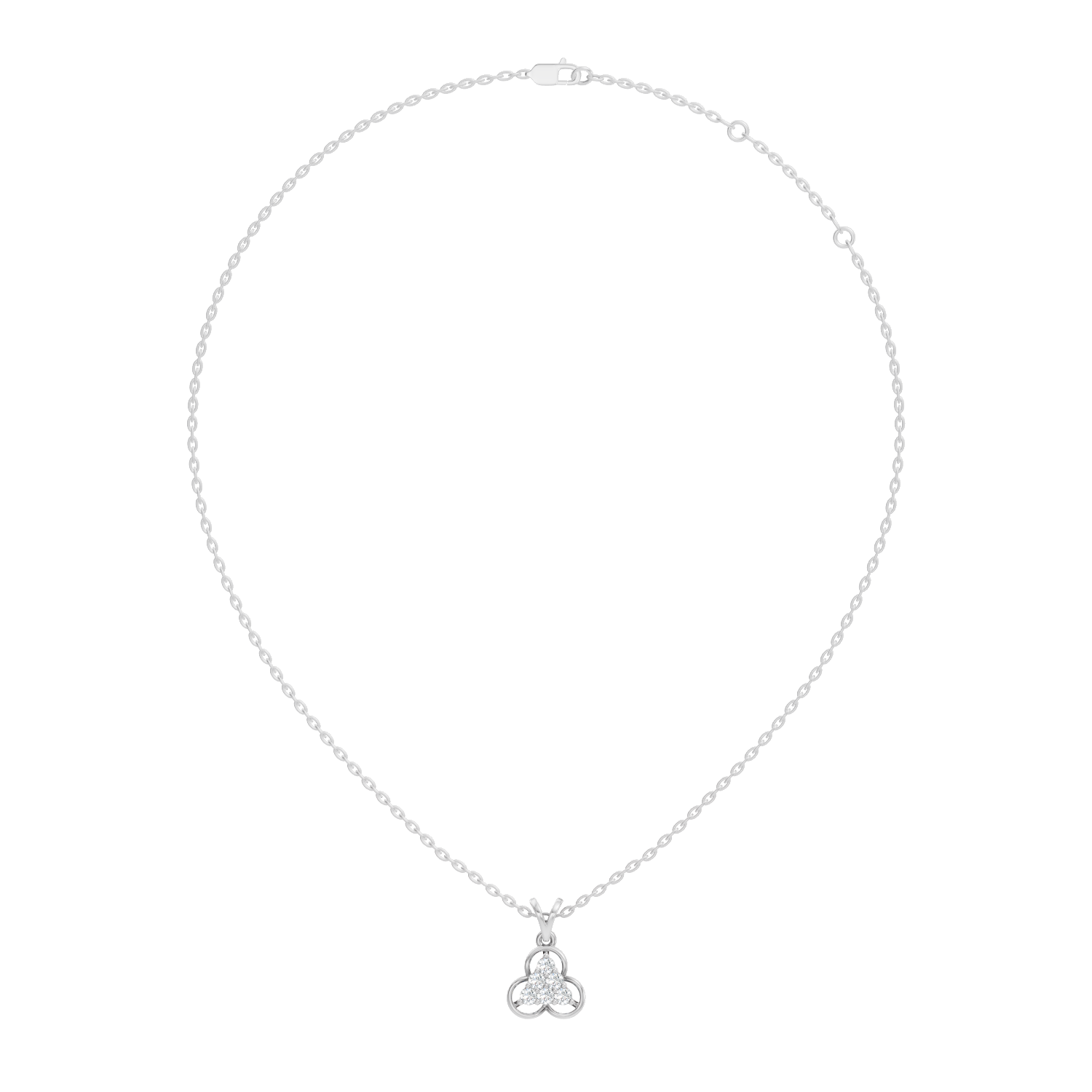 Triquetra Clover Diamond Cluster Pendant