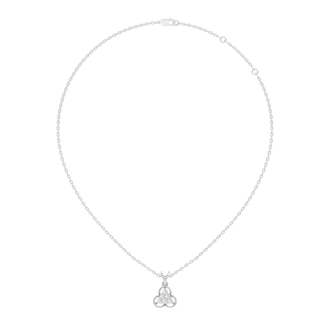 Triquetra Clover Diamond Cluster Pendant