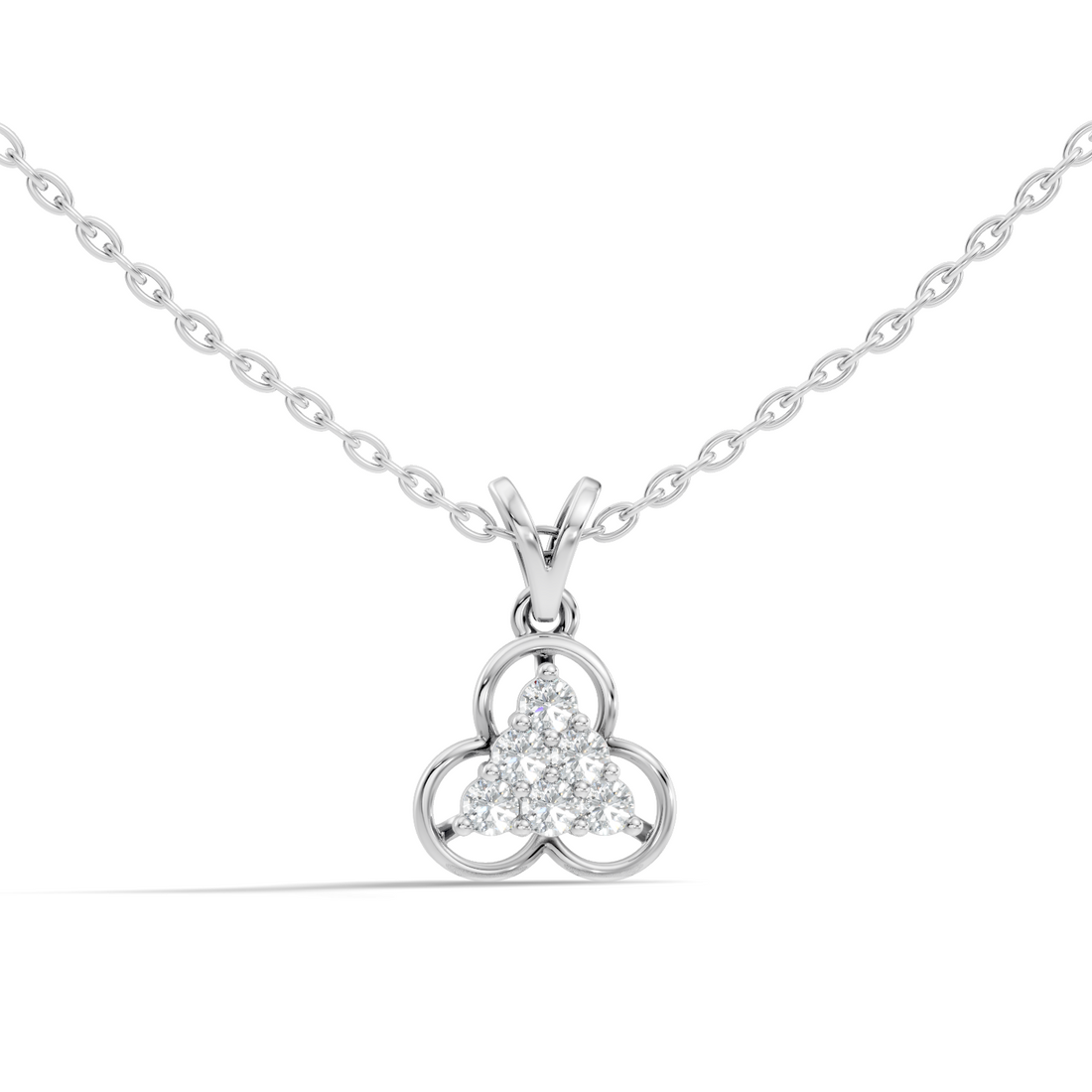 Triquetra Clover Diamond Cluster Pendant