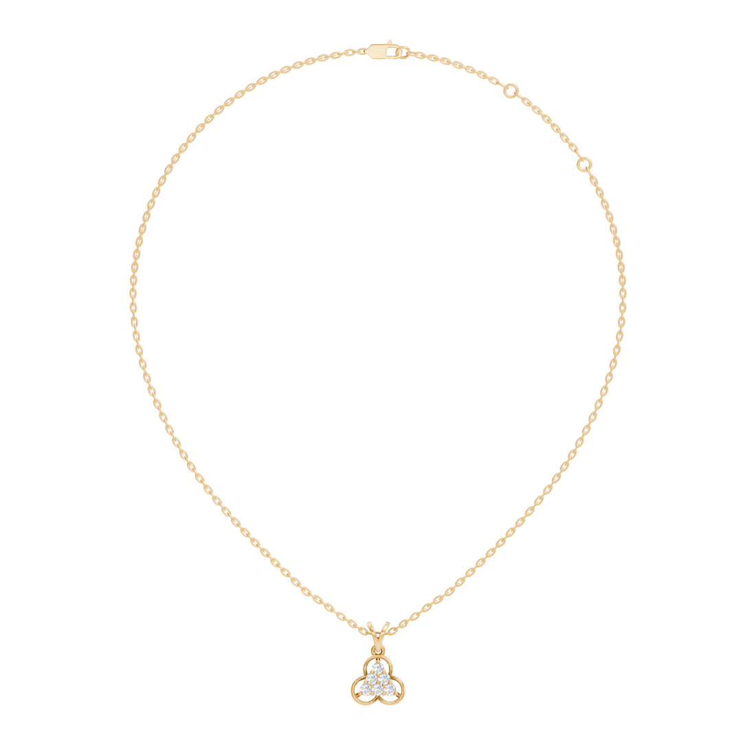 Triquetra Clover Diamond Cluster Pendant