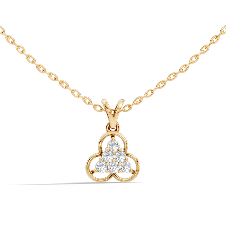 Triquetra Clover Diamond Cluster Pendant