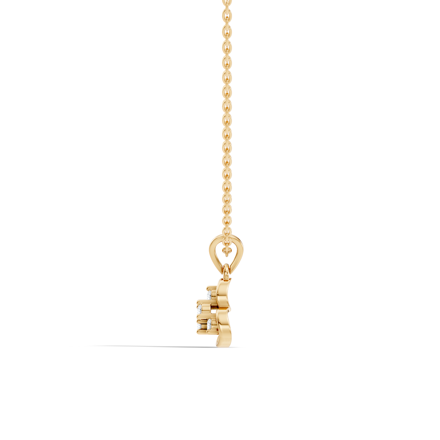 Triquetra Clover Diamond Cluster Pendant