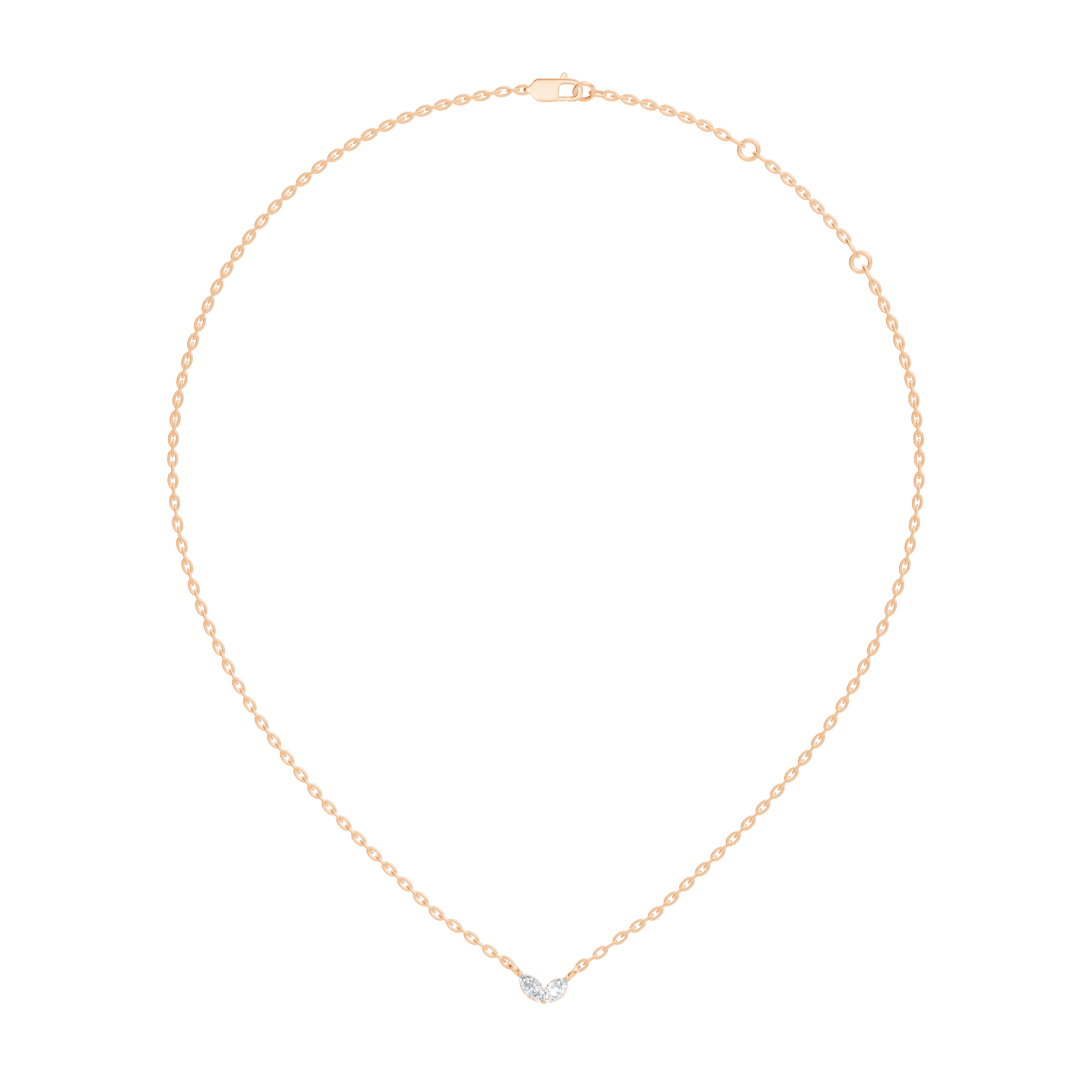 Dual Marquise Cut Diamond Wing Pendant