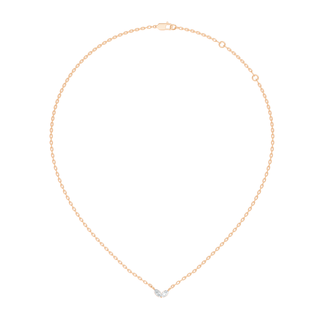 Dual Marquise Cut Diamond Wing Pendant