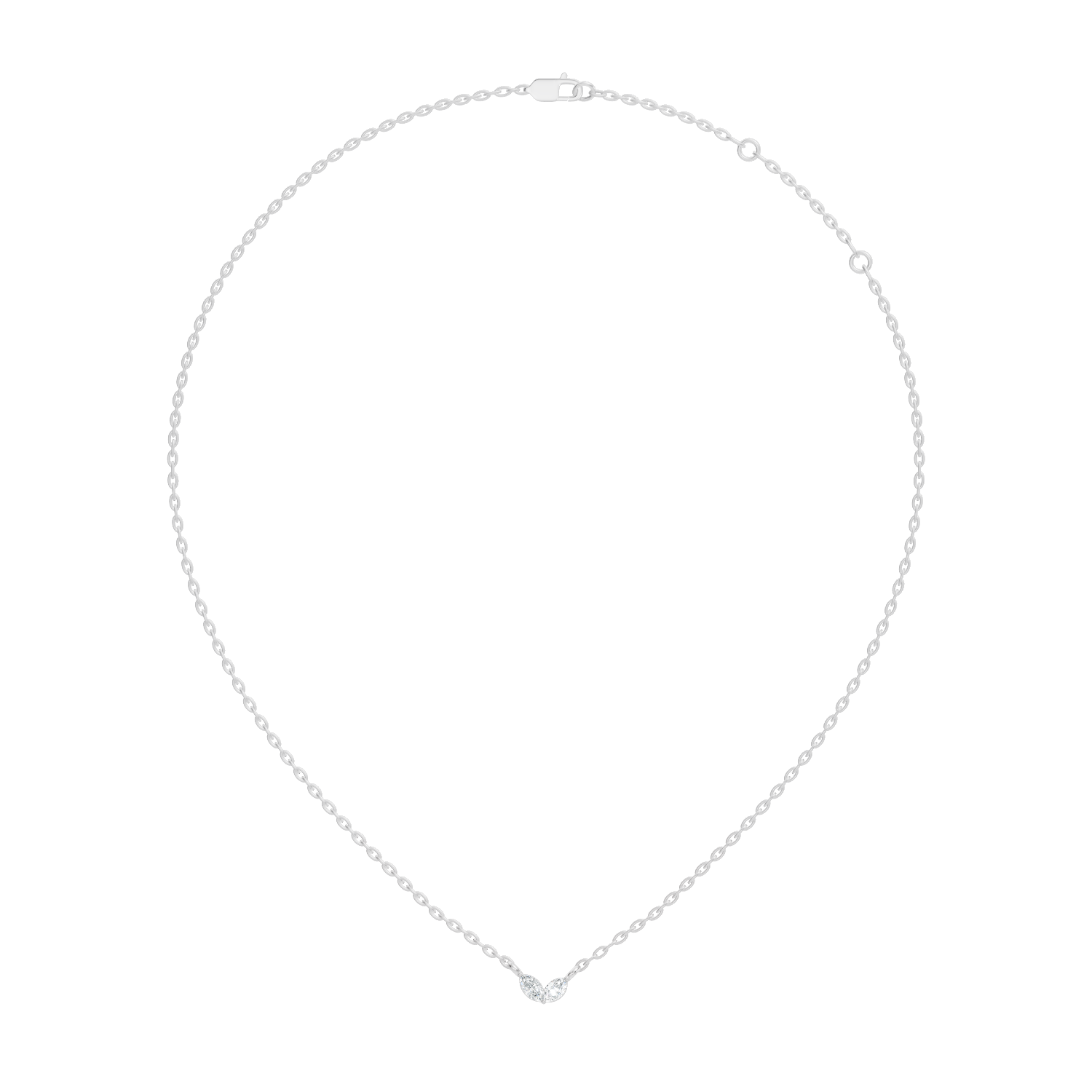 Dual Marquise Cut Diamond Wing Pendant
