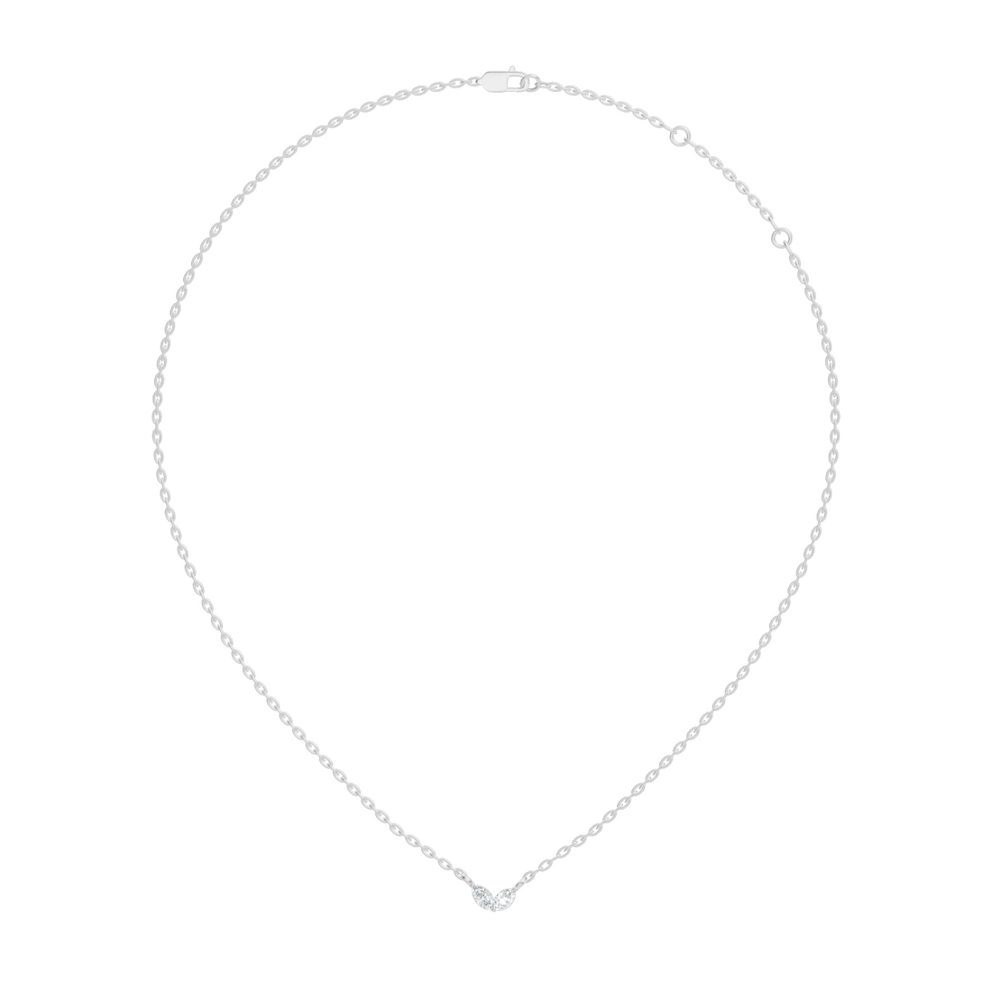 Dual Marquise Cut Diamond Wing Pendant