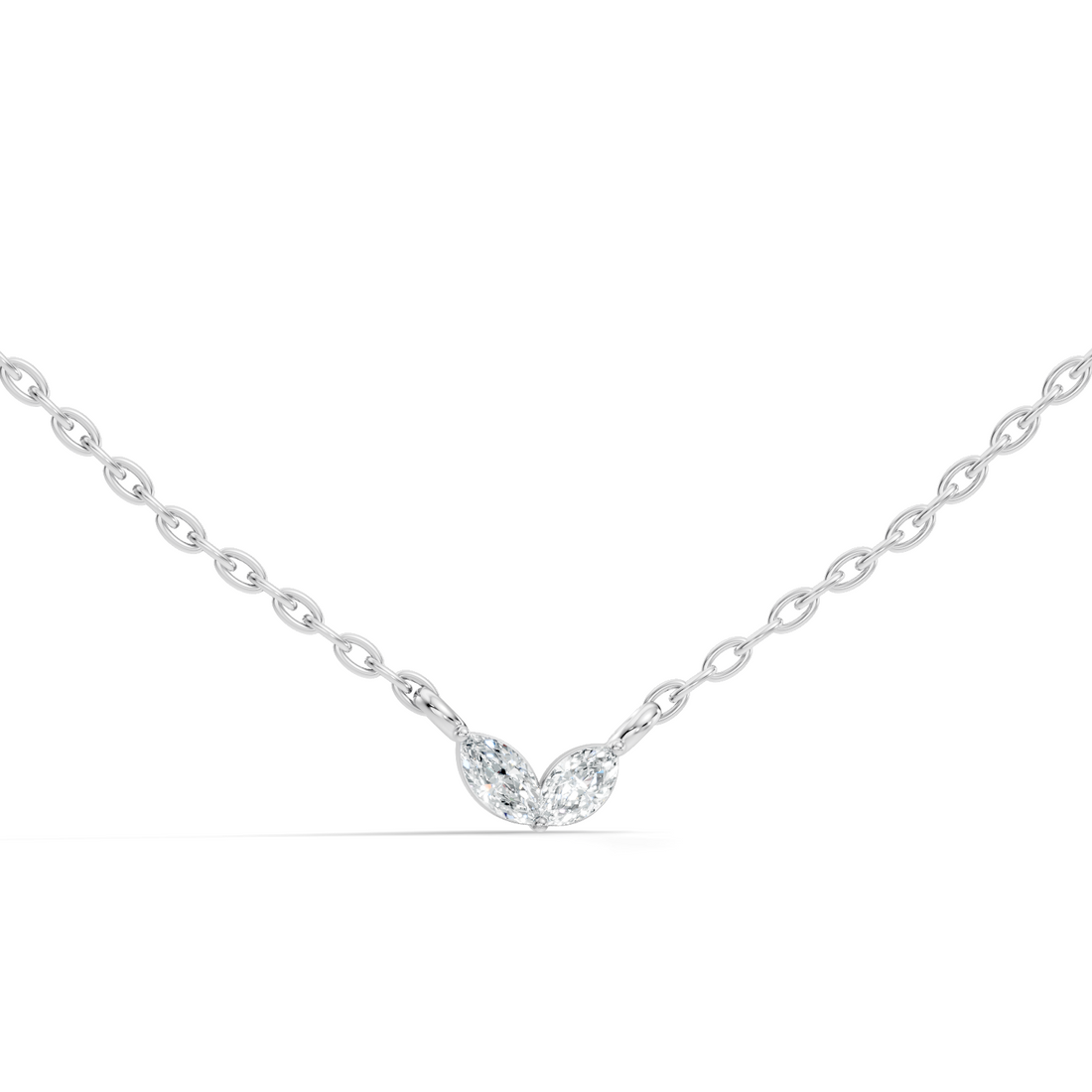 Dual Marquise Cut Diamond Wing Pendant