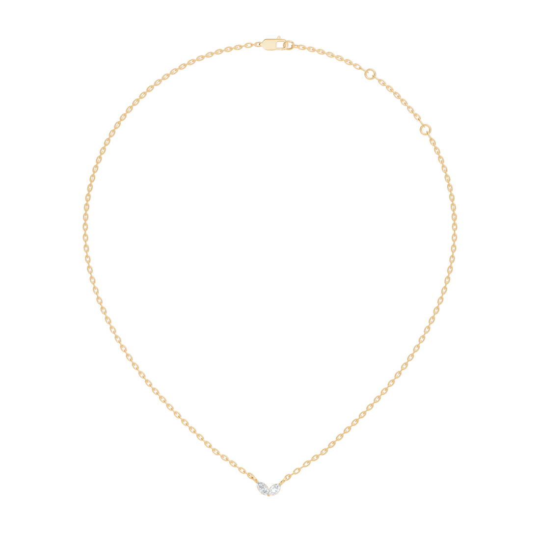 Dual Marquise Cut Diamond Wing Pendant