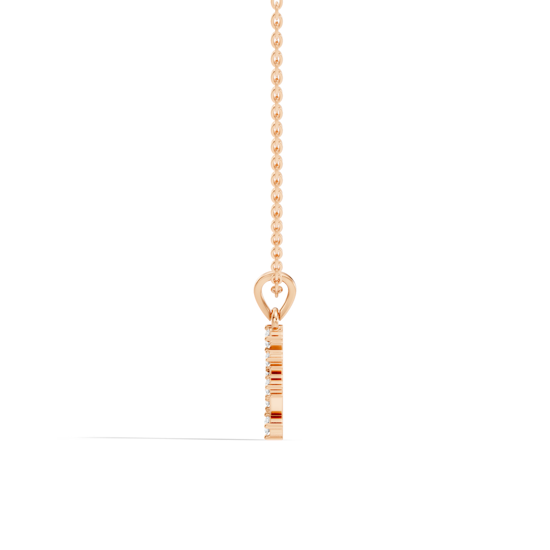 Chevron Geometric Diamond Drop Pendant