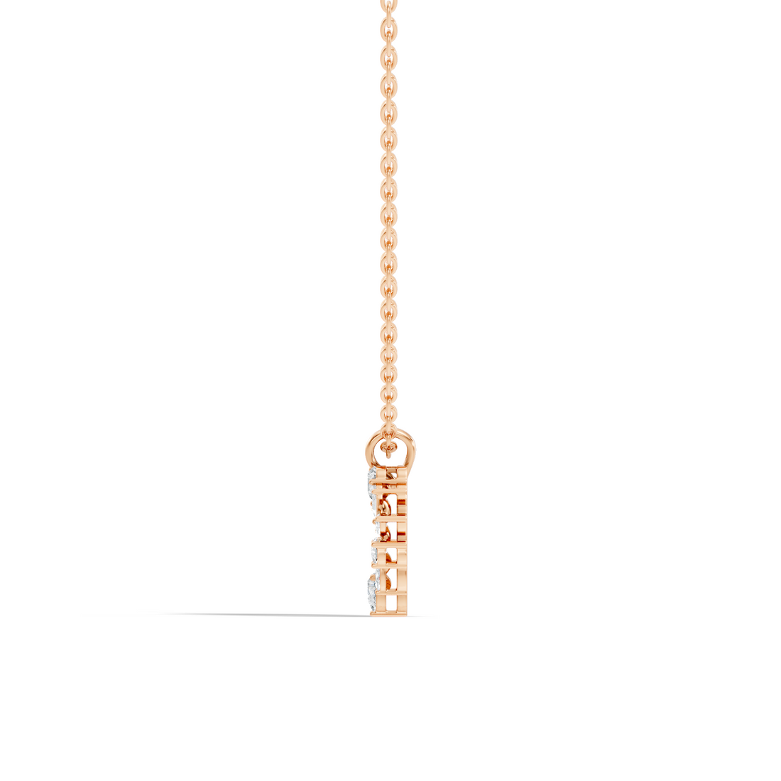 Openwork Multi-Shape Diamond Heart Wreath Pendant