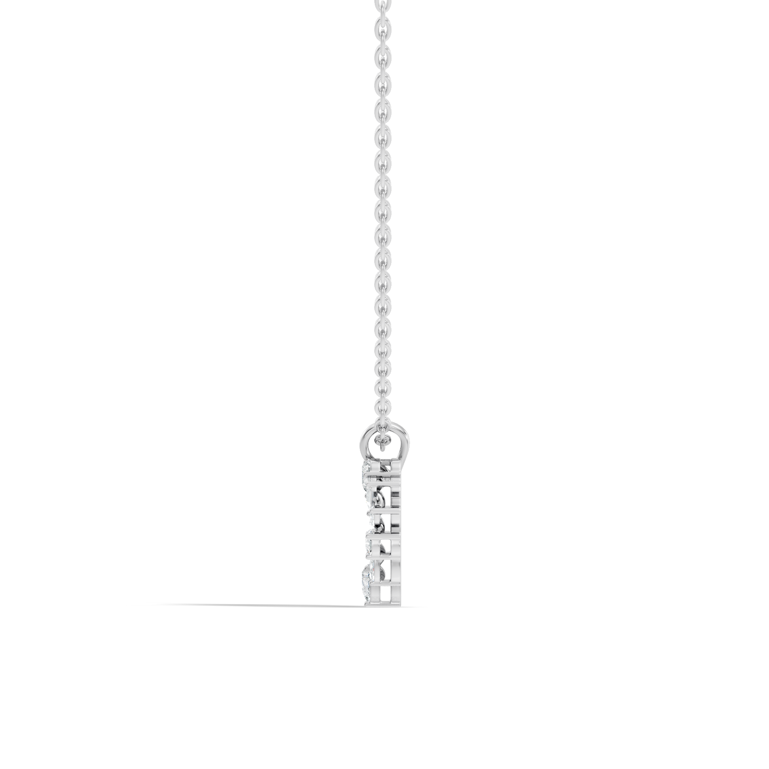 Openwork Multi-Shape Diamond Heart Wreath Pendant