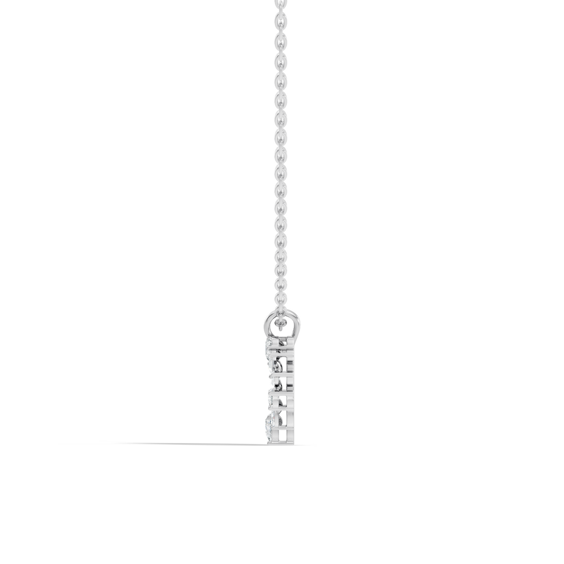 Openwork Multi-Shape Diamond Heart Wreath Pendant