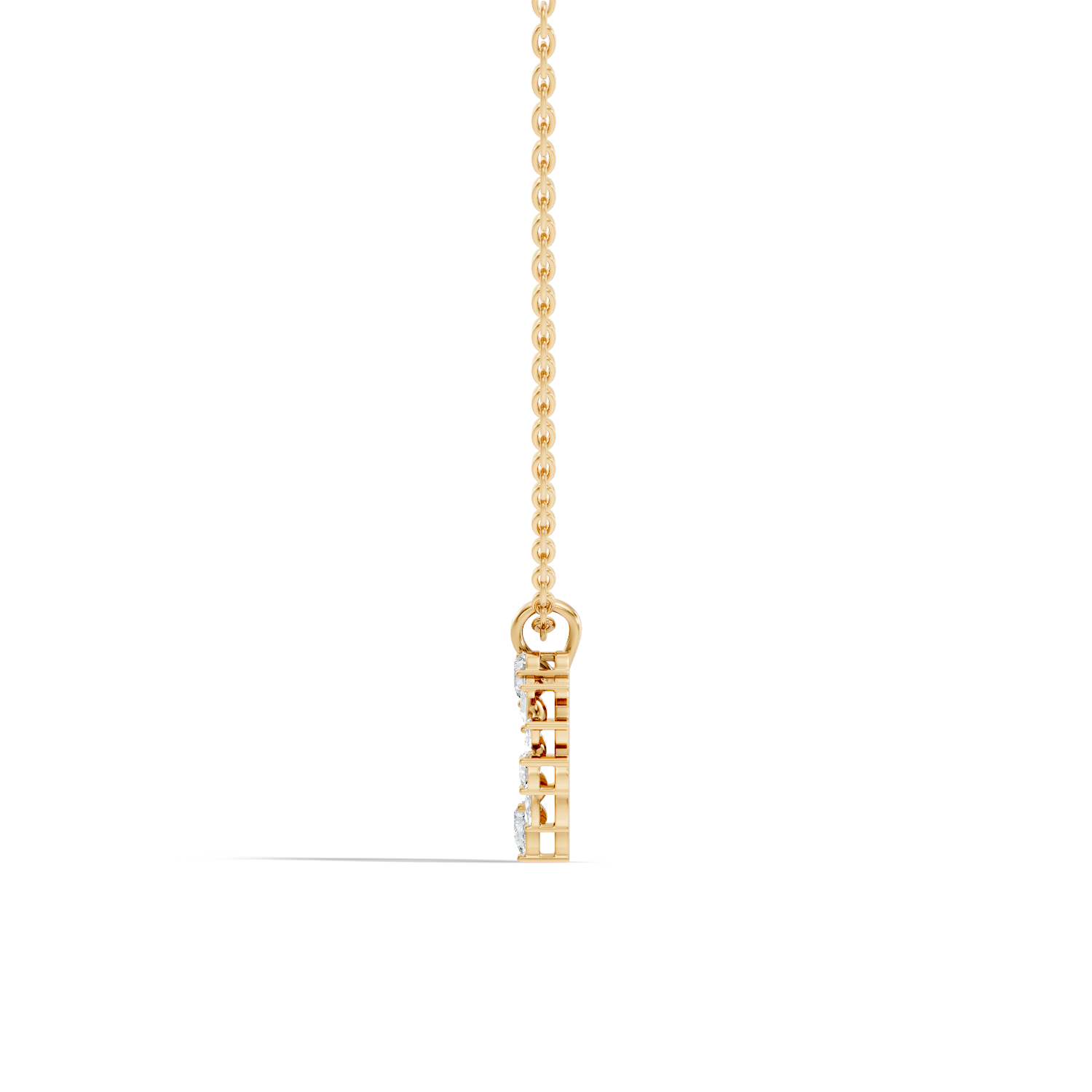 Openwork Multi-Shape Diamond Heart Wreath Pendant