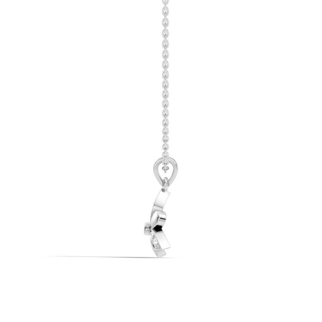 3-Petal Floral Diamond Cluster Pendant