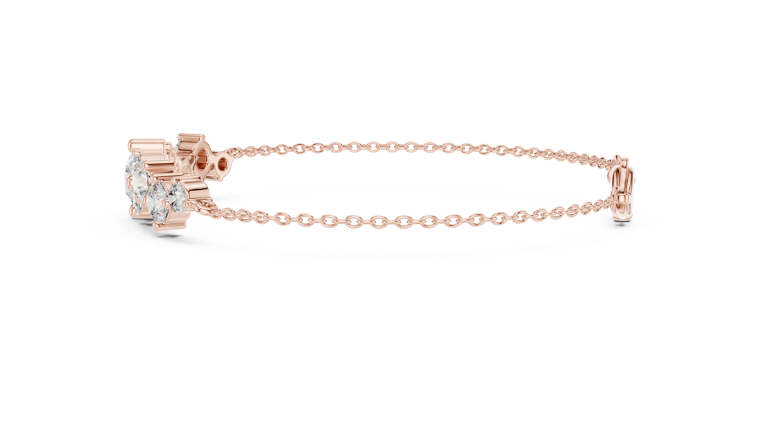 Graduated Round Diamond Station Bracelet