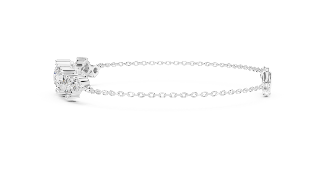 Graduated Round Diamond Station Bracelet