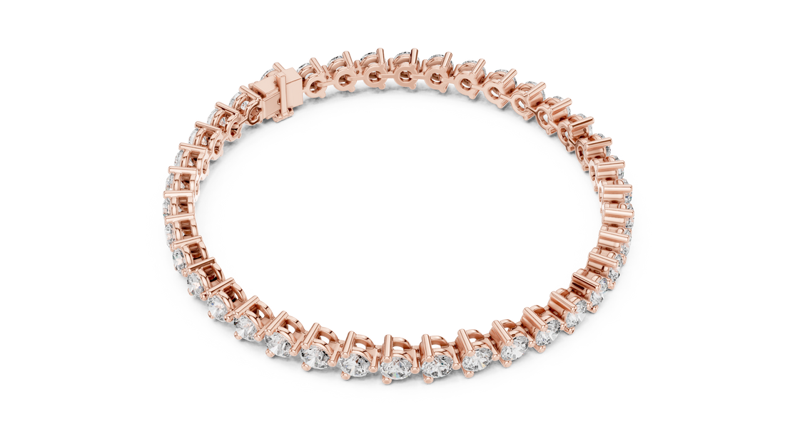 21 Pointer Round Diamond Collet Tennis Bracelet