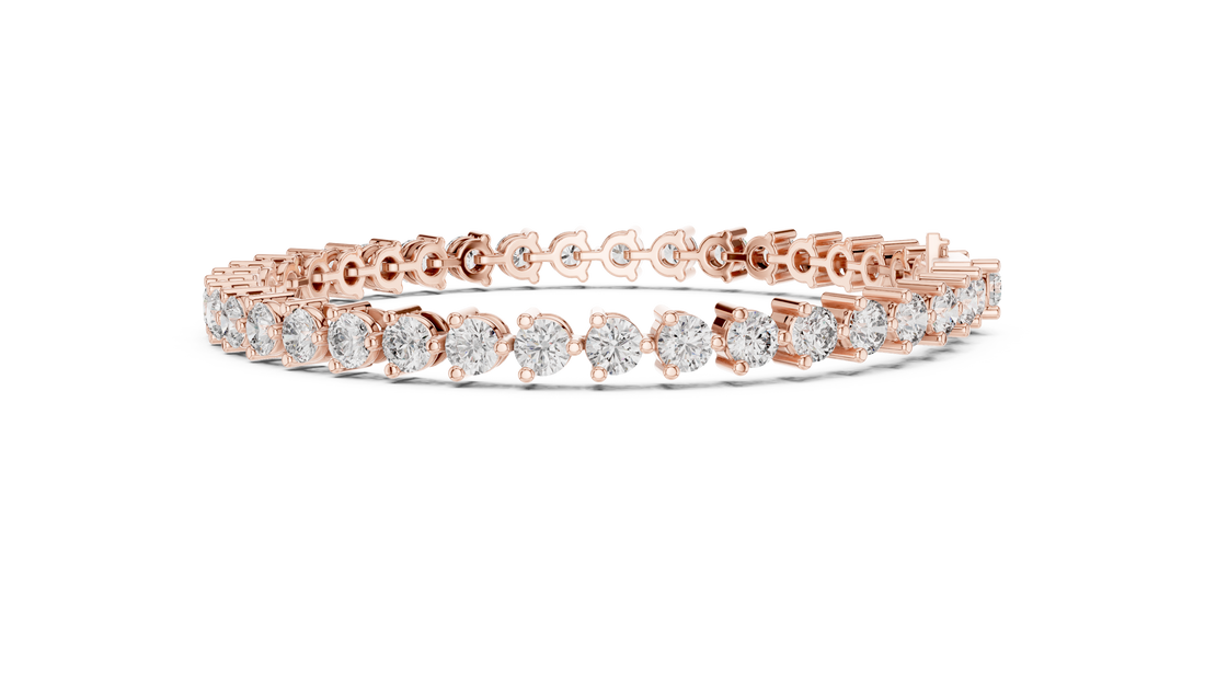 21 Pointer Round Diamond Collet Tennis Bracelet