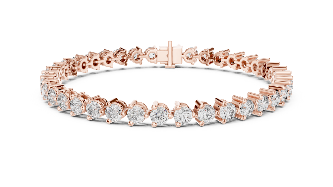 21 Pointer Round Diamond Collet Tennis Bracelet