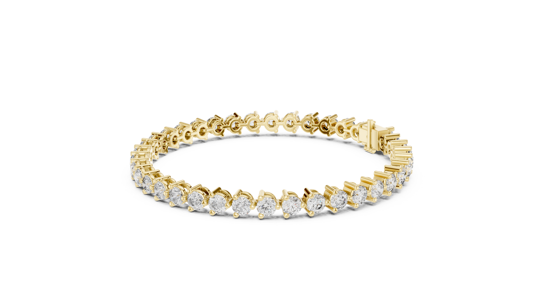 21 Pointer Round Diamond Collet Tennis Bracelet