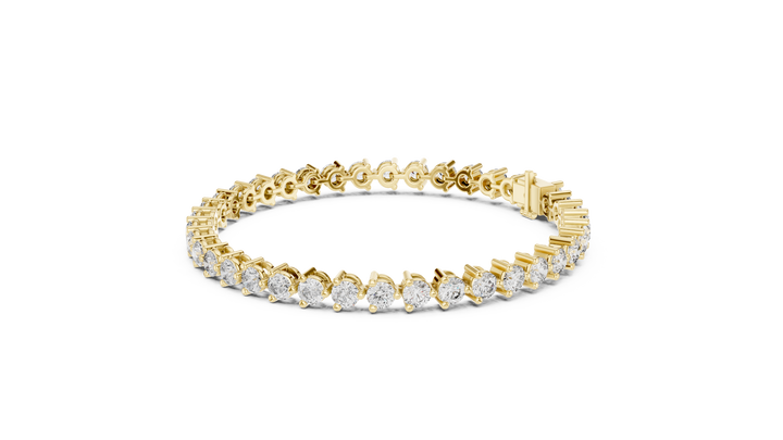 21 Pointer Round Diamond Collet Tennis Bracelet